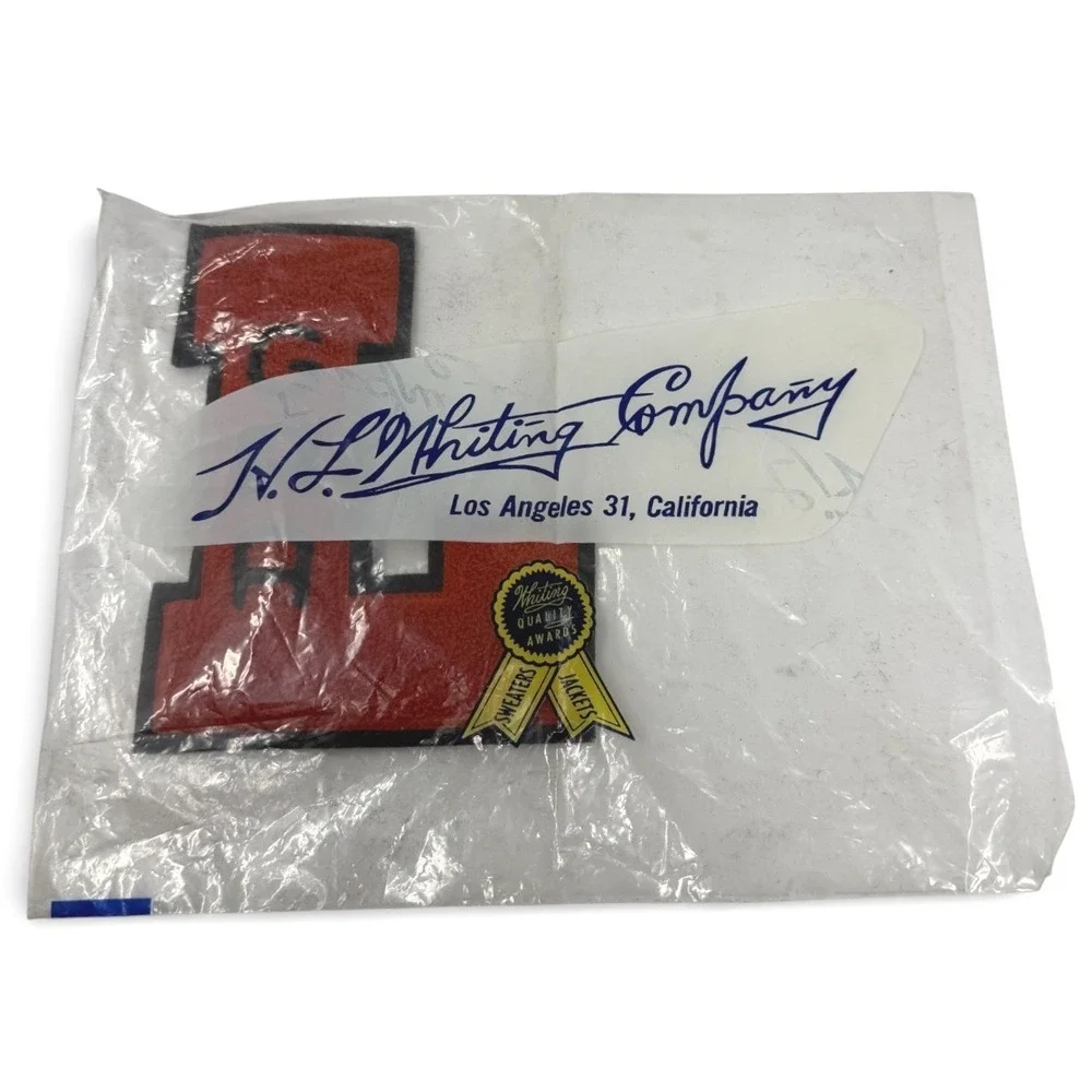 Vintage  Letterman Patch L GAA Pacific Athletic Co Whiting Los Angeles Deadstock